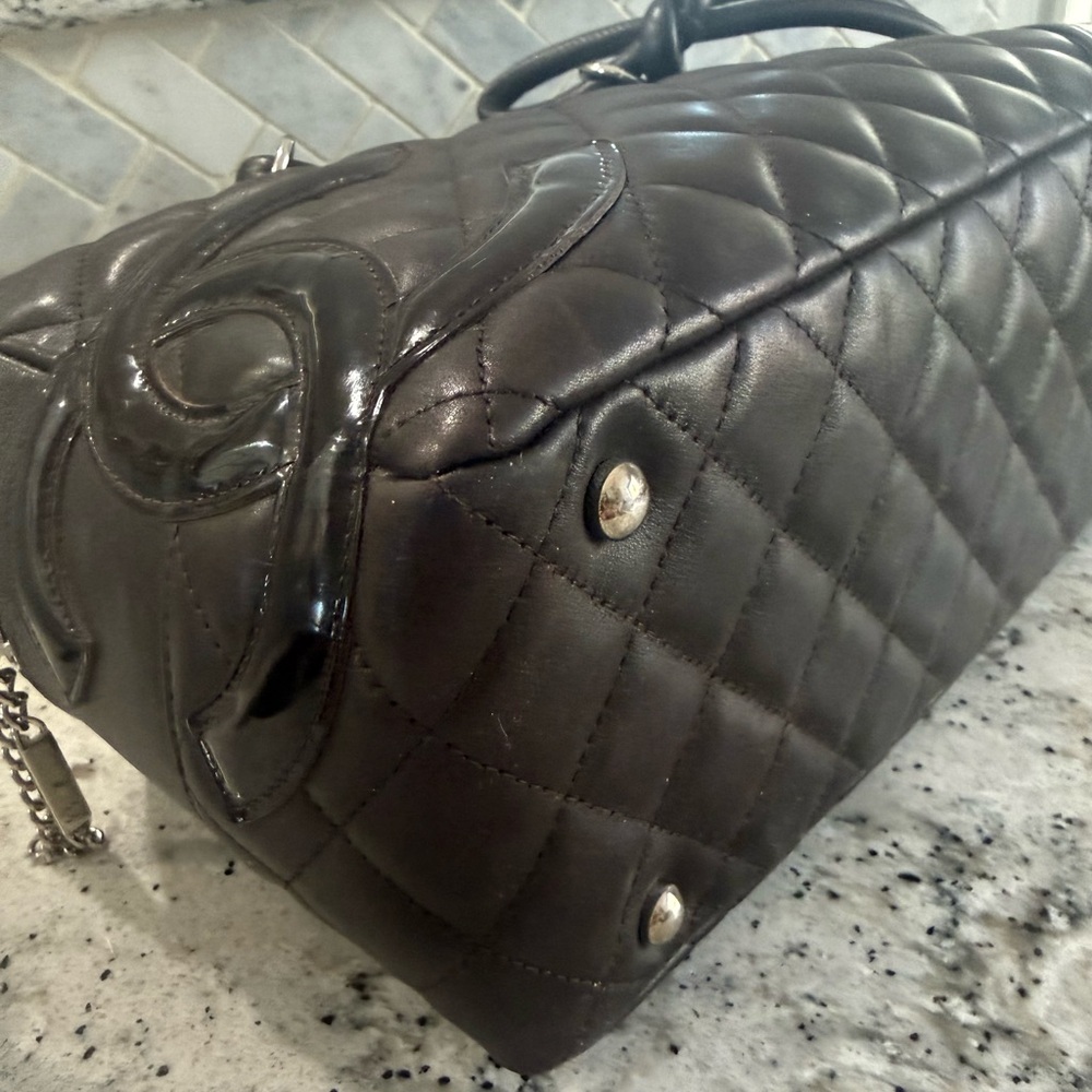 Chanel CC Chocolate Quilted Cambon Ligne Bowler Shoulder Bag - Picture 8 of 16